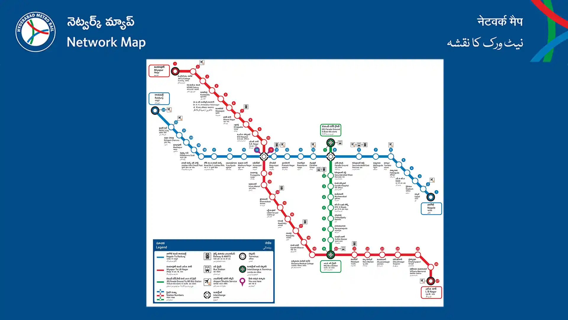 Hyderabad metro map